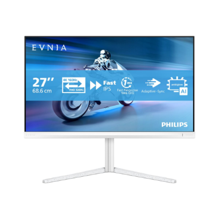 Philips | 27M2N5901A/00 | 27 " | Fast IPS | UHD | 16:9 | 160 Hz | 1 ms | 3840 x 2160 pixels | 350 cd/m² | HDMI ports quantity 2 | White