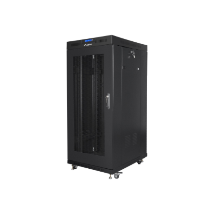 Lanberg | Rack cabinet 19" free-standing 27U/600x800 (flat pack) with mesh door, LCD | FF01-6827-23BL | Black
