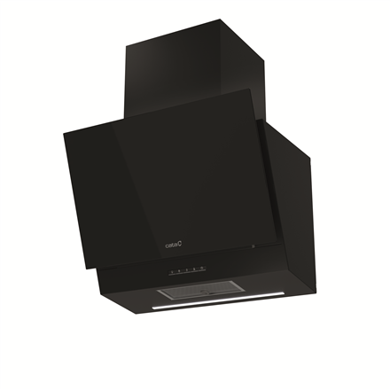CATA Hood | THALASSA 600 GBK | Wall mounted | Energy efficiency class A | Width 60 cm | 811 m³/h | Electronic | LED | Black Glass