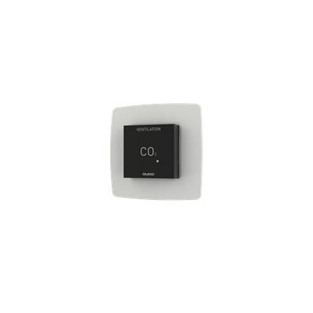 DUCO CO2 Room Sensor without Control RF/Wired, Black