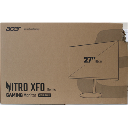 SALE OUT. | Acer Nitro XF27Q Ergo | 27 " | IPS | QHD | 144 Hz | 1 ms | 250 cd/m² | HDMI ports quantity 2 | Warranty 24 month(s) | DAMAGED PACKAGING
