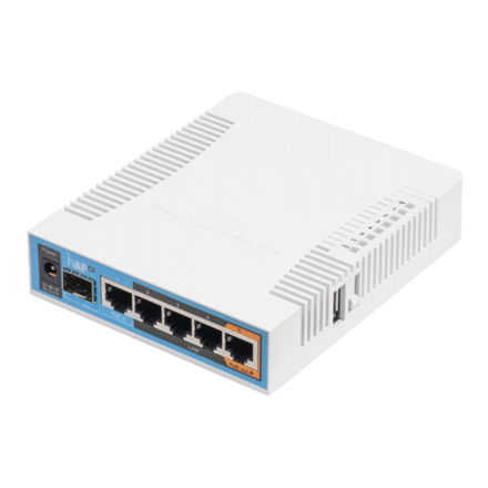 MikroTik | RB962UiGS-5HacT2HnT | hAP ac | 802.11ac | 1300 Mbit/s | 10/100/1000 Mbit/s | Ethernet LAN (RJ-45) ports 5 | MU-MiMO Yes | 12 month(s)