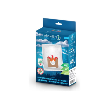 ETA Dust bags for vacuum cleaners Concept, ECG, Gorenje, Hyundai, Rohnson, Samsung, Sencor, Tesla and others | ETASEN1 | 4 pc(s) | White