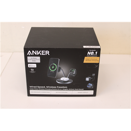 SALE OUT. Anker Prime Wireless Charging Station Qi2.2 25W wireles charging (3-in-1, MagGo, AirCool, Dock Stand) PSU added, Black | Anker Prime Wireless Charging Station Qi2.2 25W wireles charging (3-in-1, MagGo, AirCo...