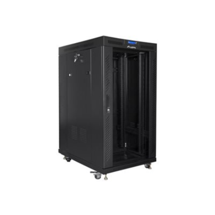 Lanberg | Rack cabinet 19" free-standing 22U/800x1000 (flat pack) with glass door | FF01-8022-12BL | Black