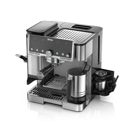 NINJA | Coffee Maker | ES701EU Luxe Café Pro | Pump pressure 9 bar | Built-in milk frother | Ground | 1650 W | Black/Stainless Steel
