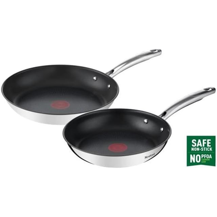 TEFAL | Pan set | Duetto+ G732S255 | Frying | Diameter 24/28 cm | Halogen, induction, ceramic glass, gas, electric | Suitable for induction hob | Black | Fixed handle