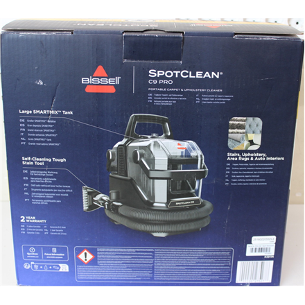 SALE OUT. Bissell SpotClean C9 Pro Portable Carpet & Upholstery Cleaner | Bissell | Portable Carpet and Upholstery Cleaner | SpotClean C9 Pro | Corded operating | Washing function | 400 W | 24 month(s) | ITEM USED AND...