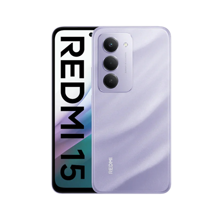 Xiaomi | Redmi | 15 4G | Sandy Purple | 6.9 " | IPS LCD | 1080 x 2340 pixels | Qualcomm | Internal RAM 8 GB | 256 GB | Dual SIM | Nano SIM | 4G | Main camera resolution 50 MP | Secondary camera resolution 8 MP | Andro...