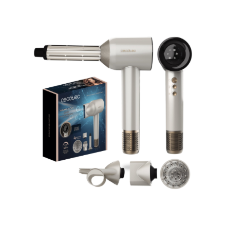 Cecotec Hair dryer | DryGlam Waves Champagne | 1600 W | Number of temperature settings 3 | Ionic function | Champagne | Diffuser nozzle