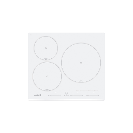 CATA Hob | INSB 6003E2 WH | Induction | Number of burners/cooking zones 3 | Slider touch | White
