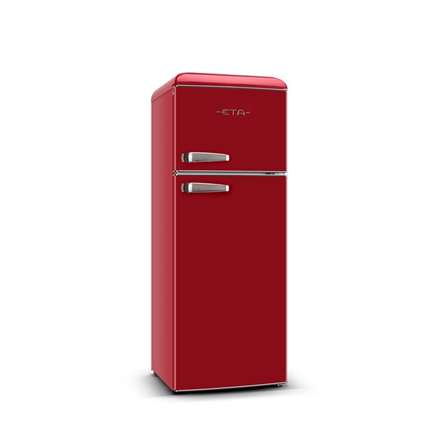 ETA | Refrigerator | ETA253490030E Storio retro | Energy efficiency class E | Free standing | Double Door | Height 148.2 cm | Fridge net capacity 170 L | Freezer net capacity 45 L | 44 dB | Red