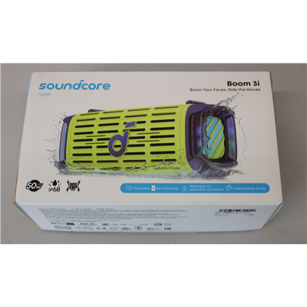SALE OUT. Anker Soundcore Boom 3i Portable Bluetooth Speaker, Green | Anker Soundcore Speaker | Boom 3i | Warranty 24 month(s) | 50 W | Waterproof | Bluetooth | Wireless connection | Portable | Green | DEMO