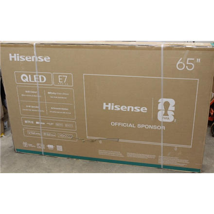 SALE OUT. Hisense 65E7Q 65" (164 cm) UHD QLED Smart TV | SALE OUT. Hisense UHD QLED Smart TV | 65E7Q | 65" | Smart TV | VIDAA OS | UHD | Black | DAMAGED PACKAGING