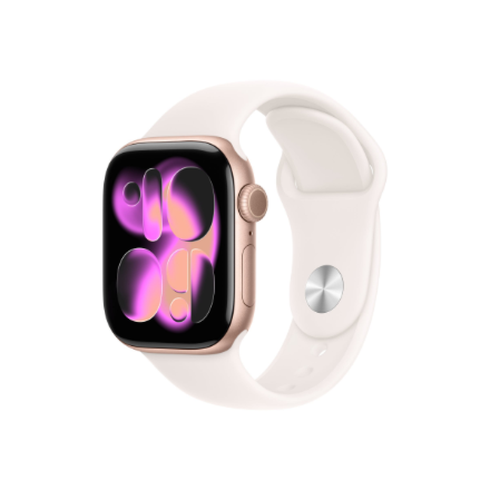 Apple Watch Series 11 GPS + Cellular 42mm Rose Gold Aluminium Case with Light Blush Sport Band - M/L | Apple