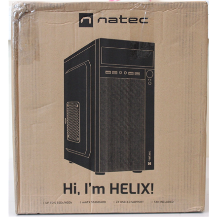 SALE OUT. | Natec | PC Case | Helix Matx | Black | Mini Tower | DAMAGED PACKAGING