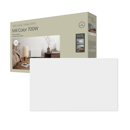 Mill COLOR700DN Color Panel Heater, Paintable, 700 W, White | Mill