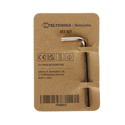 Teltonika Hex Key 19 x 53 x 2.5 mm Nickel Angled, Silver | PR5MEC17