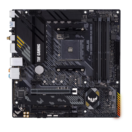 Asus | TUF GAMING B550M-PLUS WIFI II | Processor family AMD | Processor socket AM4 | DDR4 | Memory slots 4 | Chipset B550 | microATX