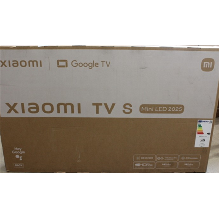 SALE OUT. Xiaomi TV S Mini 2025 55" (3840 x 2160) | SALE OUT. Xiaomi | TV | S Mini LED 2025 | 55 | Smart TV | Google TV | UHD | Black | DAMAGED PACKAGING | 32 GB