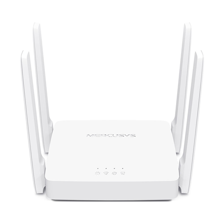Mercusys | AC1200 Wireless Dual Band Router | AC10 | 802.11ac | 300+867 Mbit/s | 10/100 Mbit/s | Ethernet LAN (RJ-45) ports 2 | Mesh Support No | MU-MiMO Yes | No mobile broadband | Antenna type 4xFixed | No