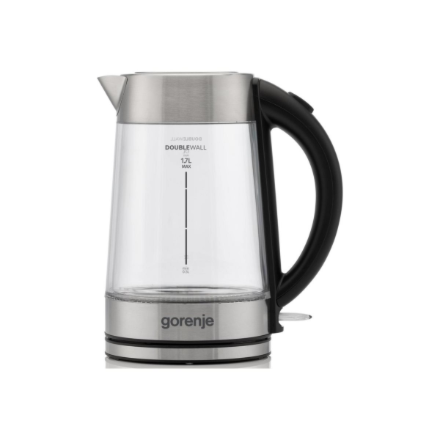 Gorenje Kettle | K17GDWII | 2200 W | Electric | 1.7 L | 360° rotational base | Stainless steel/Glass | Stainless steel/Transparent