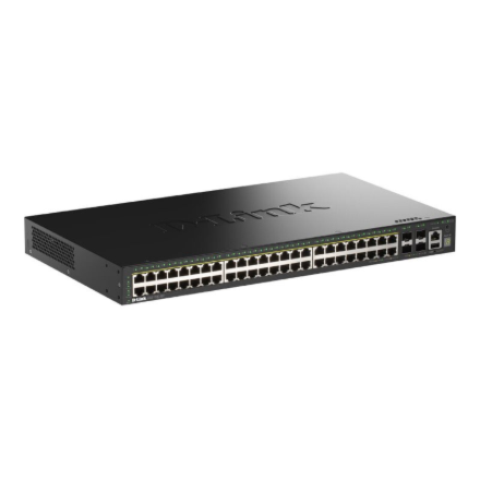 D-Link 48-Port Gigabit Stackable Smart Managed PoE Switch | D-Link