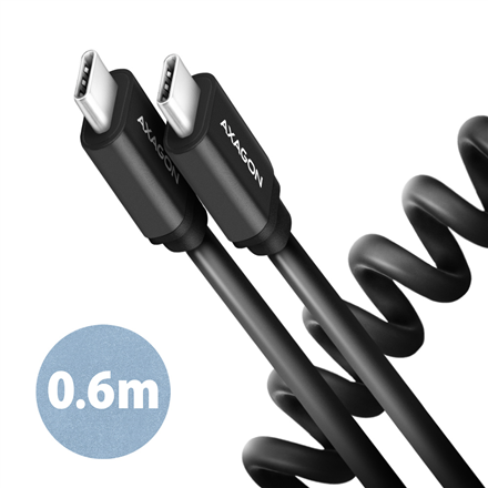 AXAGON | Twister Cable, 0.6 m | BUCM-CM10TB | USB Type C to USB Type C