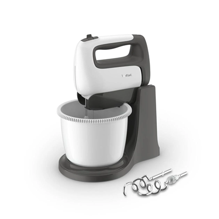 TEFAL | HT464138 Prep'Mix+ | Hand Mixer | 500 W | Number of speeds 5 | Turbo mode | White/Grey