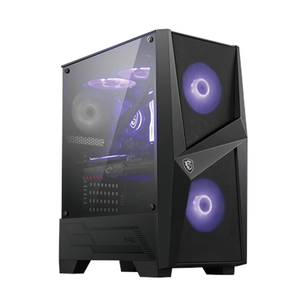 MSI MAG FORGE 100M PC Case, Mid-Tower, USB 3.2, Black | MSI | MAG FORGE 100M | ATX | Black
