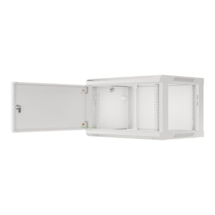 Lanberg | Rack cabinet 19" wall-mount 6U/600x450 for self-assembly with metal door (flat pack) | WF01-6406-00S | Grey