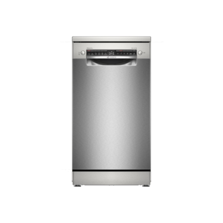 Bosch Dishwasher | SPS4HMI13E | Free standing | Width 45 cm | Number of place settings 10 | Number of programs 6 | Energy efficiency class D | Display | AquaStop function | Brushed steel