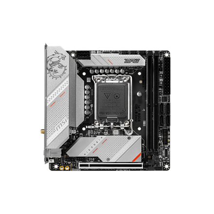 SALE OUT. MSI MPG B760I EDGE WIFI | Processor family Intel | Processor socket LGA1700 | DDR5 DIMM | Memory slots 2 | Supported hard disk drive interfaces SATA, M.2 | Number of SATA connectors 4 | Chipset Intel B760 |...