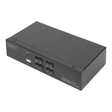 Digitus | KVM Switch, 4 Port, Single Display, 4K, HDMI | DS-12880