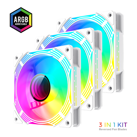 Gamemax Case Fan | KF300R WH | White
