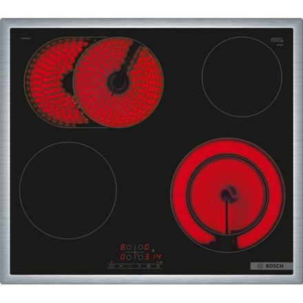 Bosch | Hob | PKN645BB2E Series 4 | Vitroceramic | Number of burners/cooking zones 4 | Touch | Timer | Black