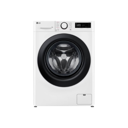 LG | Washing machine | F2WR509SBW | Energy efficiency class A | Front loading | Washing capacity 9 kg | 1200 RPM | Depth 48 cm | Width 60 cm | Display | LED | Steam function | White