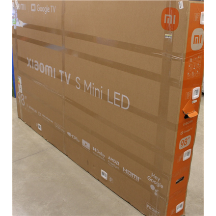 SALE OUT. Xiaomi TV S Mini LED 98 2026 | SALE OUT. | Xiaomi S Mini LED 2026 | 98 | Smart TV | Google TV | 4K UHD | Dark Grey | DAMAGED PACKAGING, MISSING SCREW (1 PC), DENTED BACKSIDE, DEMO