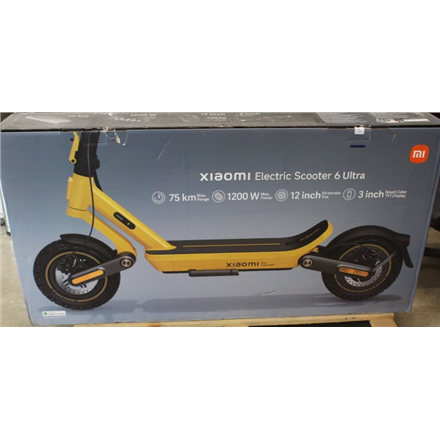 SALE OUT. Xiaomi Electric Scooter 6 Ultra GL | Xiaomi 24 month(s) | USED, DIRTY AND SCRATCHED ONE SIDE