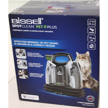 SALE OUT. Bissell SpotClean Pet Plus | Bissell SpotClean Pet Plus Cleaner | 37241 | Corded operating | 330 W | Black/Titanium | 23 month(s) | DAMAGED PACKAGING