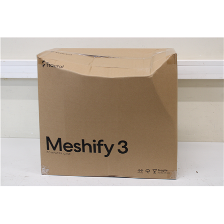 SALE OUT. Fractal Design Meshify 3 Ambience Pro RGB Black TG | Fractal Design Meshify 3 | Ambience Pro RGB Black TG Light Tint | ATX | DAMAGED PACKAGING, DAMAGED PAINT ON TOP