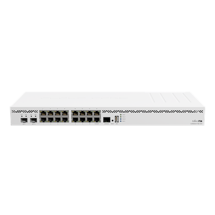 Mikrotik Cloud Core Router CCR2004-16G-2S+, 2x10G SFP+ ports, 16x Gigabit LAN ports, 1x RJ45 Serial port, 4 core CPU, 4 GB RAM, Dual redundant power supply, CPU and PCB temperature monitor, RouterOS L6 | MikroTik | Cl...