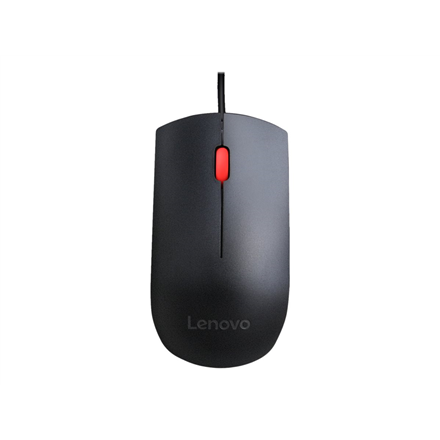 Lenovo Essential USB Wired Mouse, 1600 DPI, 1.8 m, 3 Buttons, Black | Lenovo | Essential USB Mouse | wired | Optical sensor | Black