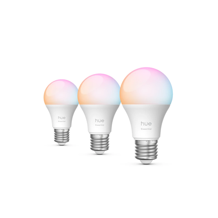 Philips Hue E WCA 806 A60 3P EU | E27 | 8 W | 16 million colours, White and colour light | Bluetooth and Zigbee