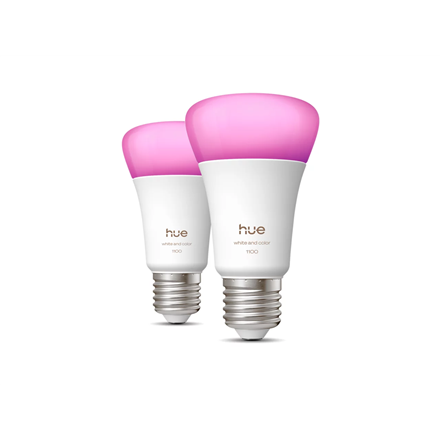 Philips Hue WCA 1100 A60 2P EU | E27 | 8.1 W | White and colour light | Bluetooth and Zigbee