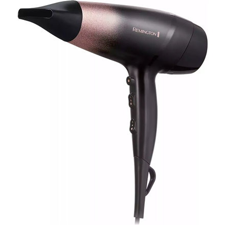 Remington Hair Dryer | D5305 Rose Shimmer | 2200 W | Number of temperature settings 3 | Ionic function | Diffuser nozzle | Black/Rose