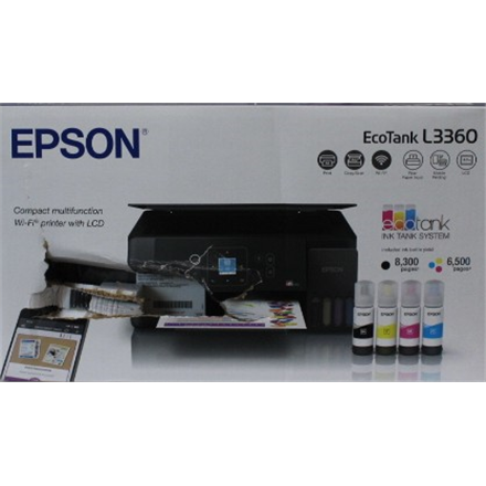 SALE OUT. Epson EcoTank L3360 Multifunctional Printer | SALE OUT. | Epson EcoTank | L3360 | Inkjet | Colour | Multifuction Printer | A4 | Wi-Fi | Black | DAMAGED PACKAGING