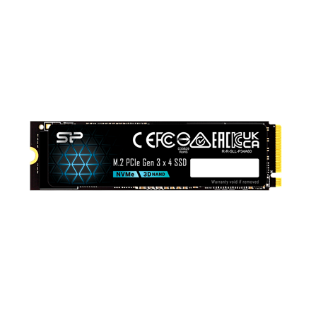 Silicon Power SP P34A60 | 128 GB | Solid-state drive interface M.2 PCIe Gen 3x4 | Read speed 1800 MB/s | Write speed 600 MB/s