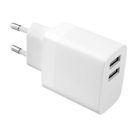 Fixed | Dual USB Travel Charger 17W and USB/USB-C Cable | FIXC17N-2UC-WH