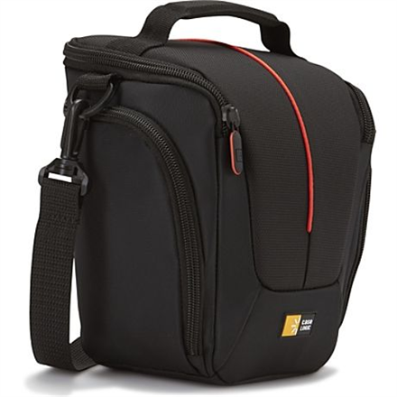 Case Logic | DCB-306 SLR Camera Bag | Black | * Designed to fit an SLR camera with standard zoom lens attached * Internal zippered pocket stores memory cards, filter or lens cloth * Side zippered pockets store an extr...